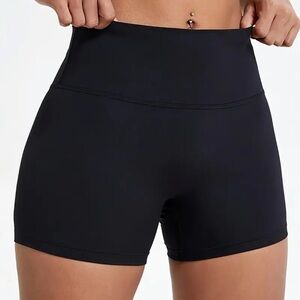 Black Women's High-Waisted Shorts